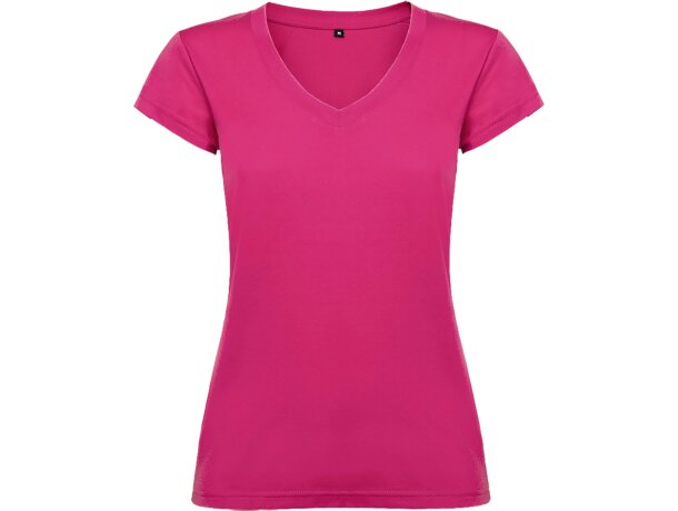 Camiseta de mujer VICTORIA con cuello V Roly roseton