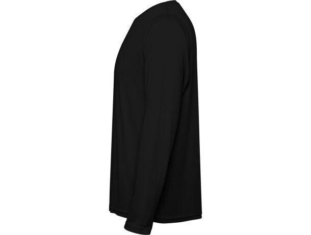 Camiseta técnica Estoril manga larga Roly poliéster reciclado Negro detalle 11