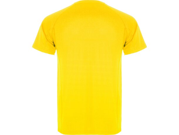 Camiseta técnica MONTECARLO manga corta unisex Roly 135 gr amarillo