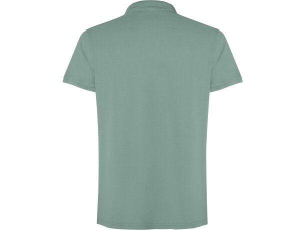 Polo Cobain de algodón piqué con efecto lavado unisex Roly Verde pato lavado detalle 26