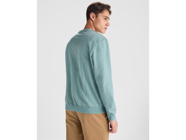 Sudadera Roly Jaya algodón 250 g/m² efecto lavado unisex Amarillo sweet lavado detalle 1