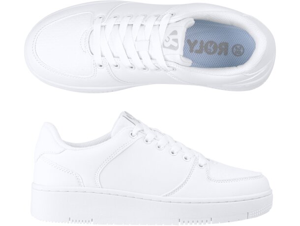 Zapatilla deportiva Baylor blanca unisex con plantilla foamizada Blanco detalle 1