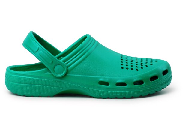 Zueco Eva Dan Roly con tira de sujeción ajustable Verde lab detalle 11