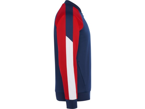 Chaqueta deportiva Gladius Roly bicolor con cremallera Rojo/marino detalle 28
