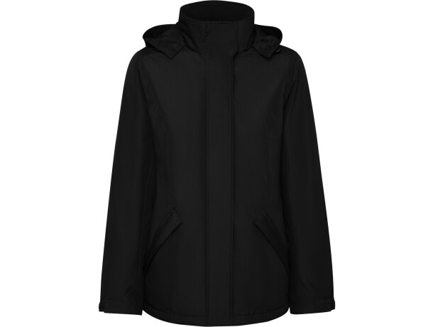 Parka mujer America Woman Roly con capucha extraíble reciclada Rojo detalle 34