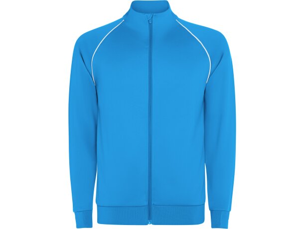 Chaqueta deportiva Valier Roly con cremallera y vivo reflectante Turquesa fluor detalle 13