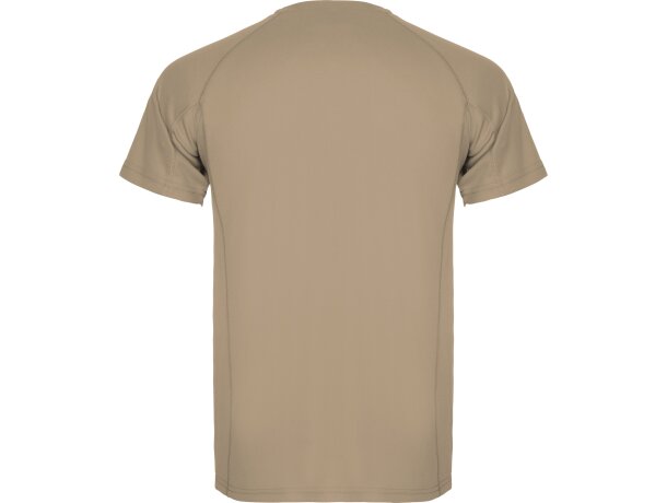 Camiseta técnica MONTECARLO manga corta unisex Roly 135 gr arena oscuro