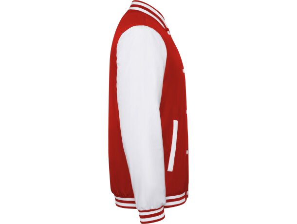 Chaqueta California Roly acolchada bicolor con cremallera Rojo/blanco detalle 32