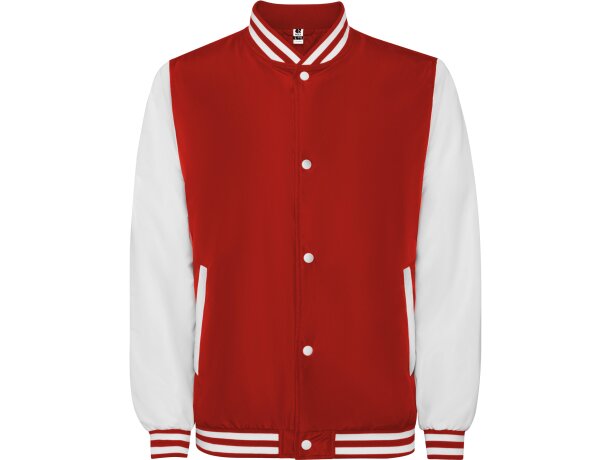Chaqueta California Roly acolchada bicolor con cremallera Rojo/blanco detalle 29