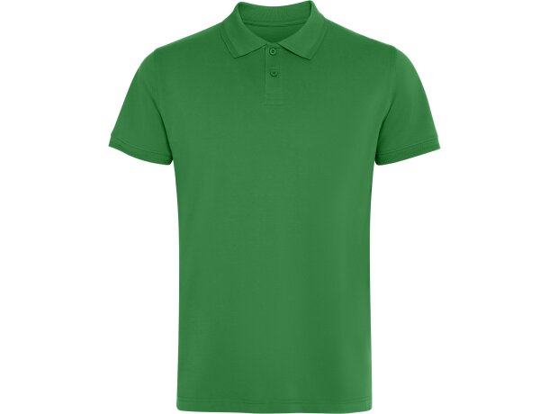 Polo Roly WOS manga corta tejido piqué stretch unisex Verde tropical detalle 33