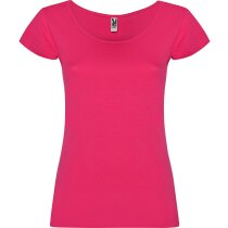Camiseta con logo Roly Guadalupe algodón ribeteado