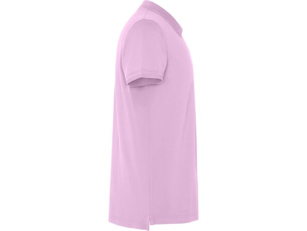 Polo Roly WOS manga corta tejido piqué stretch unisex Rosa claro detalle 48
