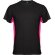 Camiseta técnica Roly TOKYO negro/fucsia