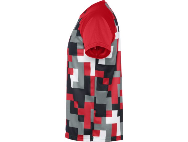 Camiseta técnica Ventor Roly poliéster interlock manga raglán Rojo detalle 27