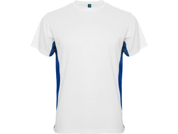 Camiseta técnica Roly TOKYO blanco/royal