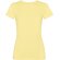 Camiseta mujer algodón peinado efecto lavado Roly Fiyi Amarillo sweet lavado detalle 5