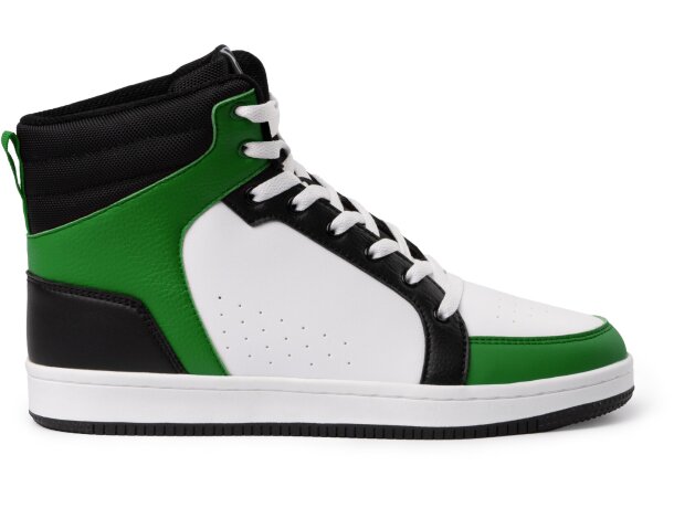 Zapatilla Space blanca Roly con plantilla foamizada confort Negro/blanco/verde botella detalle 22