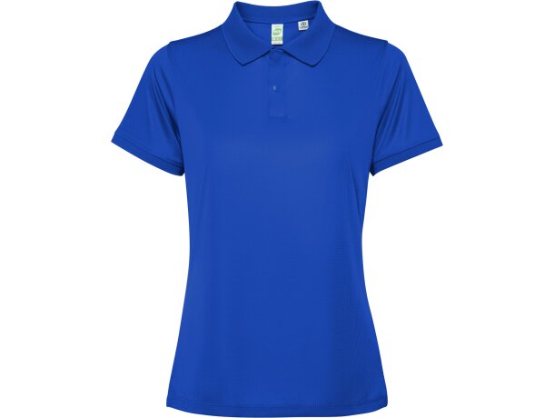Polo Tormo Woman Roly de poliéster reciclado certificado GRS Royal detalle 13