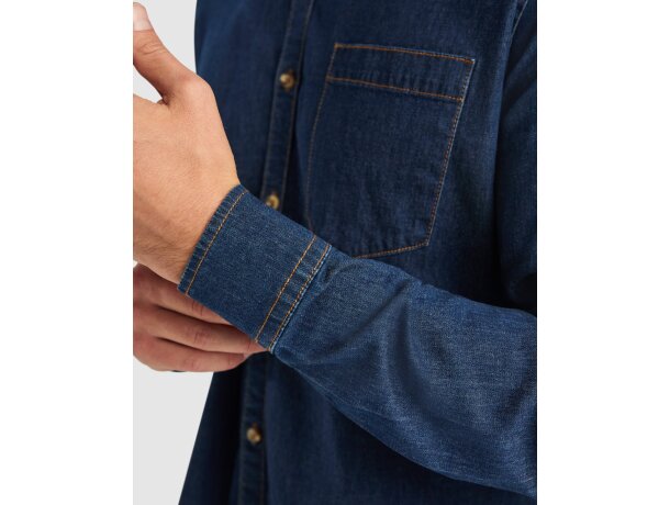 Camisa vaquera Lujan manga larga con tejido stretch de Roly Vaquero detalle 2