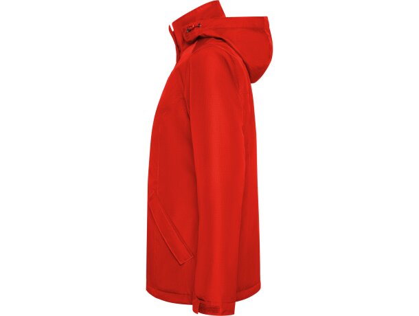 Parka mujer America Woman Roly con capucha extraíble reciclada Rojo detalle 33