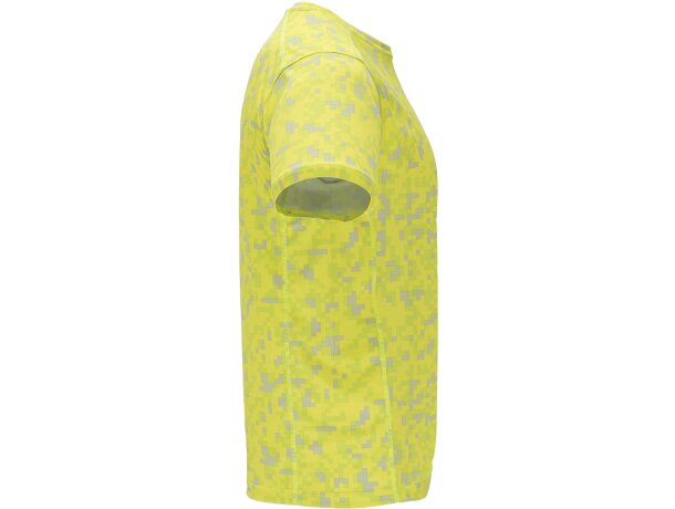 Camiseta técnica ASSEN Roly pixel amarillo fluor