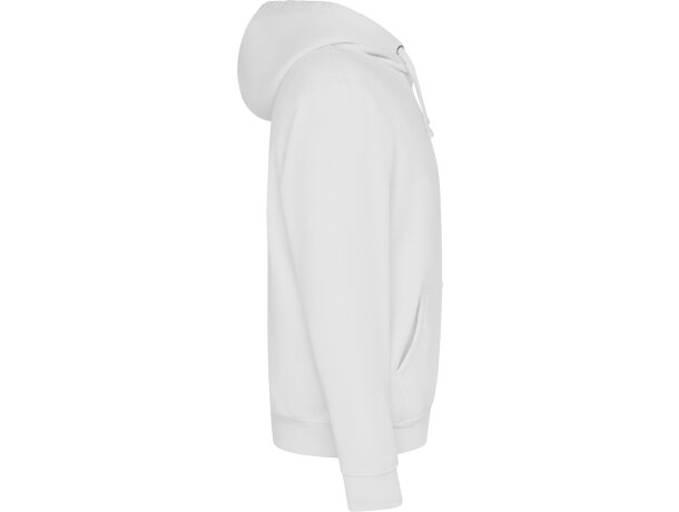 Sudadera con CAPUCHA Roly y dos bolsillos grandes blanco