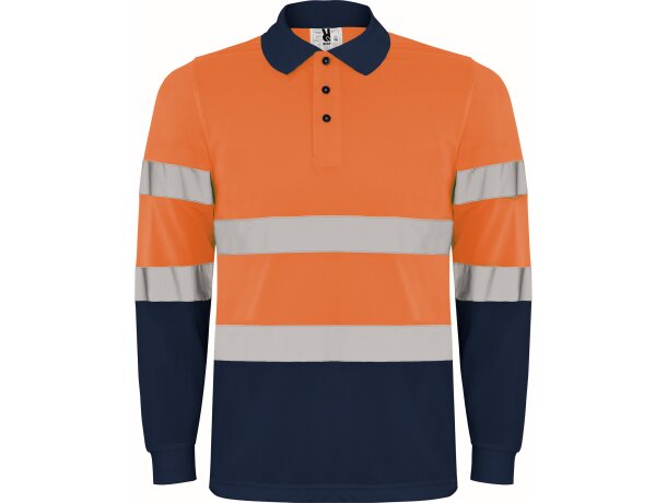 Polo Roly POLARIS alta visibilidad marino/naranja fluor