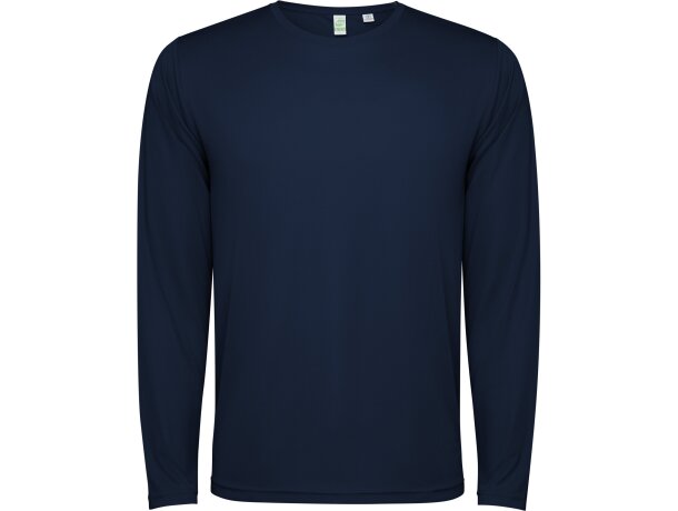 Camiseta técnica Estoril manga larga Roly poliéster reciclado Marino detalle 29