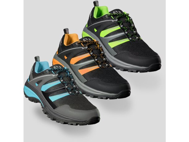 Zapatilla trekking MARC Roly negro/verde fluor