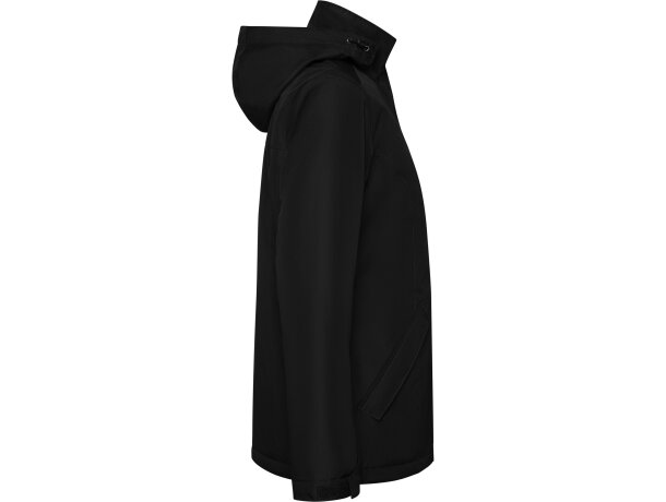 Parka mujer America Woman Roly con capucha extraíble reciclada Negro detalle 10