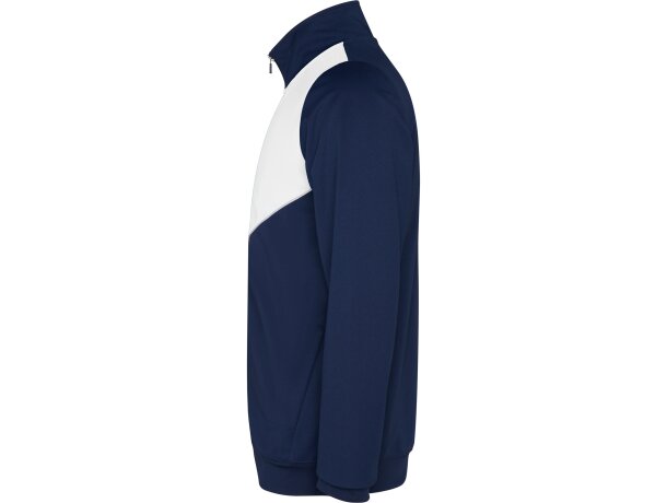 Chándal Evans Roly con cuello alto y laterales a contraste Marino/blanco detalle 33