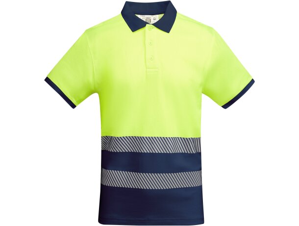 Polo ATRIO Roly de alta visibilidad marino/amarillo fluor