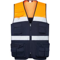 Chaleco Beta Roly alta visibilidad marino fluor