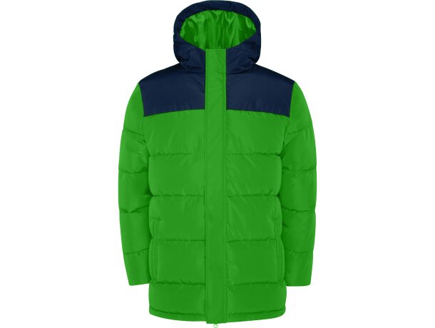 Parka acolchada Tallin Roly repelente al agua con capucha Verde helecho/marino detalle 20