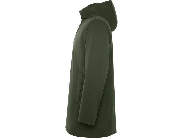 Parka acolchada Dome Roly negra con capucha extraíble unisex Verde humo detalle 11
