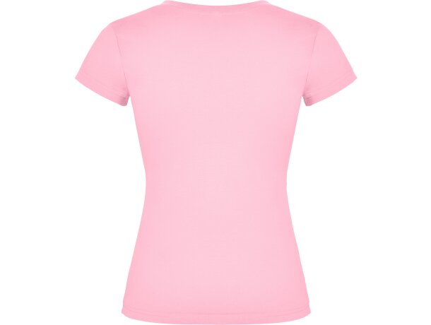 Camiseta de mujer VICTORIA con cuello V Roly rosa claro