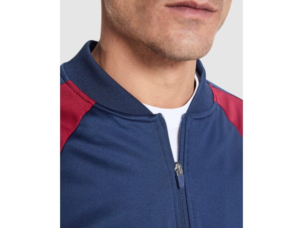 Chaqueta deportiva Gladius Roly bicolor con cremallera Royal/marino detalle 3