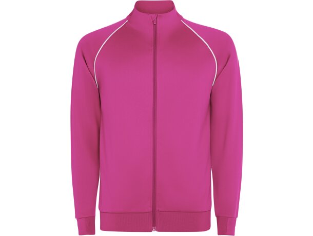 Chaqueta deportiva Valier Roly con cremallera y vivo reflectante Rosa fluor detalle 29