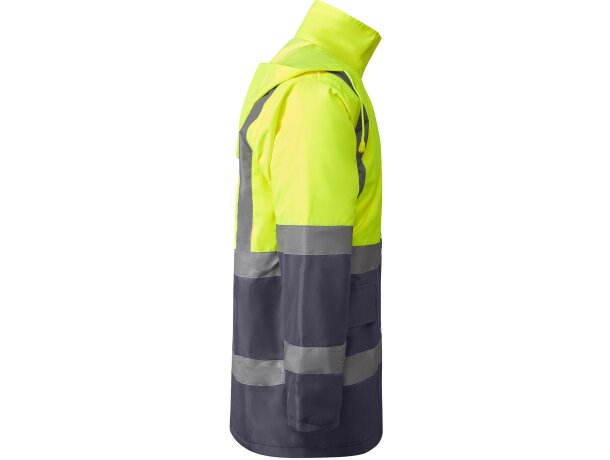 Parka MERAK Roly de alta visibilidad plomo/amarillo fluor