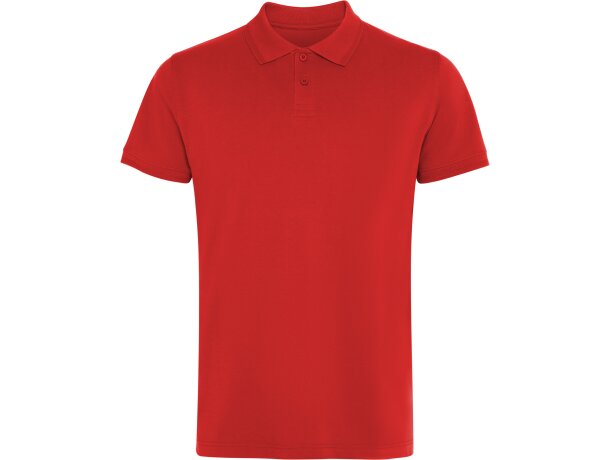 Polo Roly WOS manga corta tejido piqué stretch unisex Rojo detalle 61