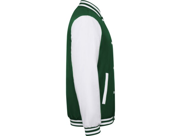 Chaqueta California Roly acolchada bicolor con cremallera Verde botella/blanca detalle 24