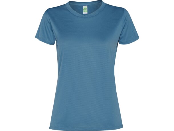 Camiseta técnica transpirable Slam Woman Roly de poliéster Azul tormenta detalle 17
