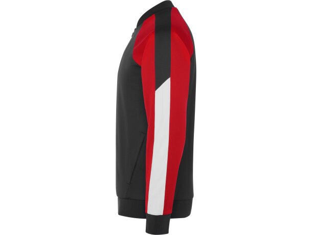 Chaqueta deportiva Gladius Roly bicolor con cremallera Rojo/negro detalle 23