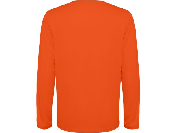 Camiseta técnica Estoril manga larga Roly poliéster reciclado Naranja fuego detalle 22