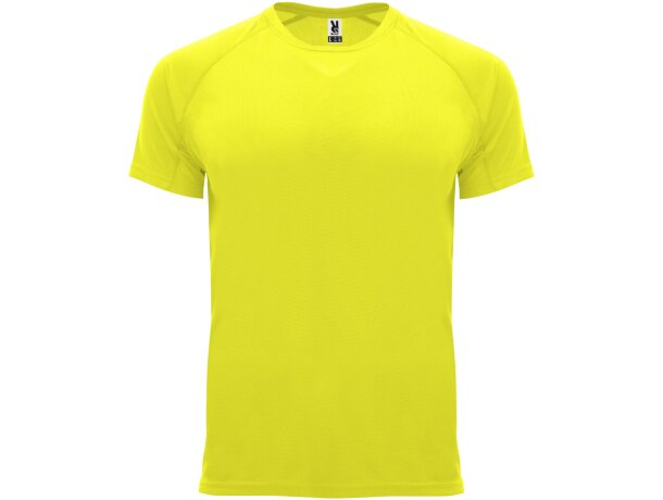 Camiseta técnica Roly BAHRAIN amarillo fluor