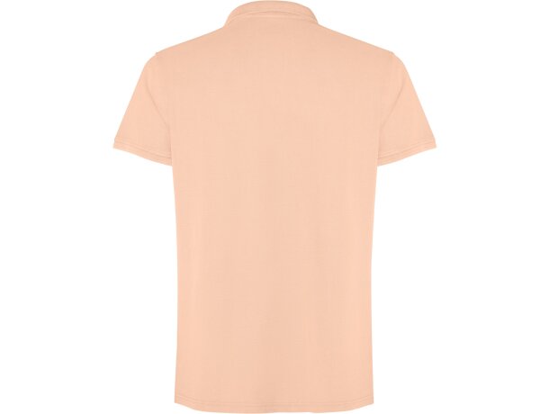 Polo Cobain de algodón piqué con efecto lavado unisex Roly Papaya claro lavado detalle 22