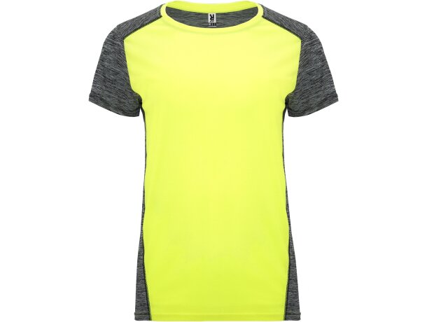 Camiseta ZOLDER WOMAN Roly amarillo fluor/negro vigore