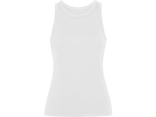 Camiseta sin mangas Dribe Roly en punto canalé stretch Amarillo sweet detalle 40