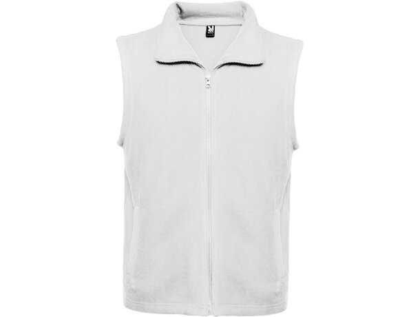 Chaleco New Bellagio Roly de poliéster con cremallera frontal Blanco detalle 7