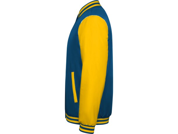 Chaqueta California Roly acolchada bicolor con cremallera Azul cobalto/amarillo golden detalle 15